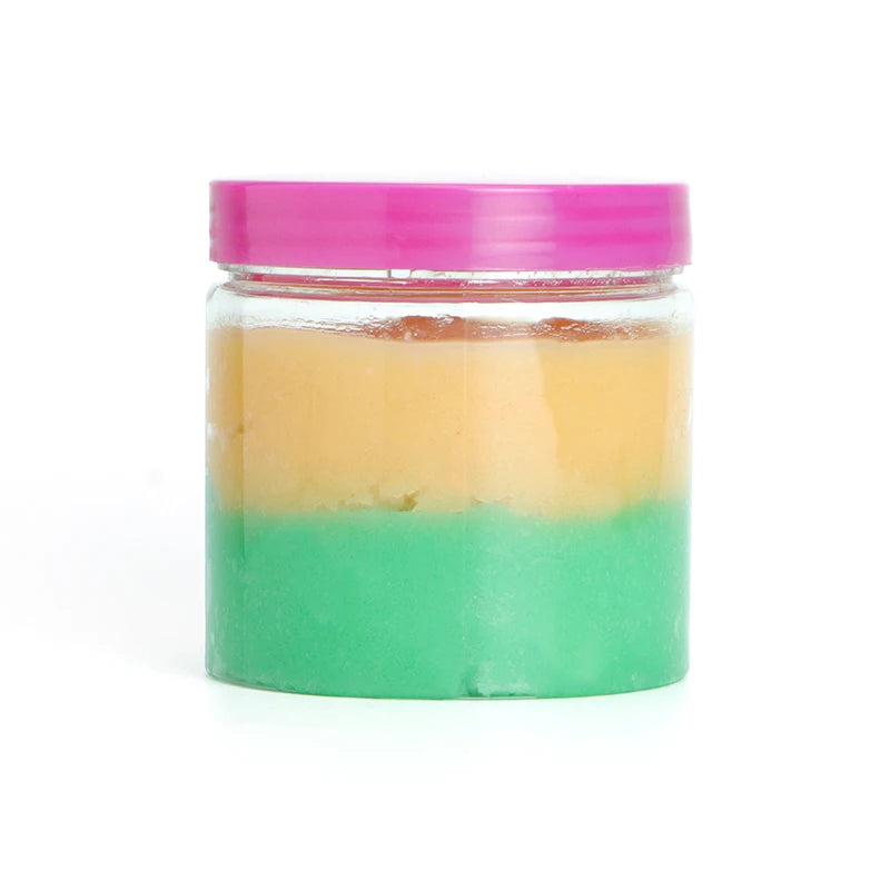 Private Label Organic Custom Natural rainbow Sugar Avocado Vitamin C Cream Exfoliator Body Scrub for Home Use