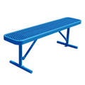 Outdoor Public Park Expanded Steel Mesh Backless Bench Seating Outside Garden Patio Long Metal Seat Benches for Outside