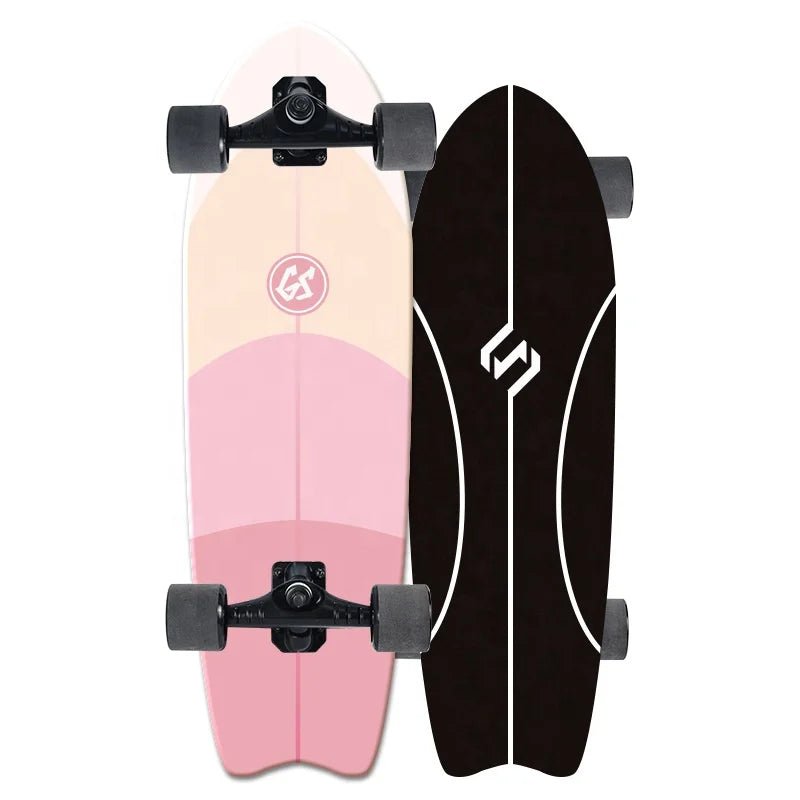 GS Surf Skate Custom  Surfskate High Rebound PU Bushing Truck CX4 32inch Surf Skateboard
