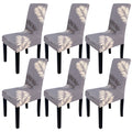 Reador Retailer 50Pcs Printed Elastic Chair Seat Cover Spandex Dining Chair Cover for Dining Room