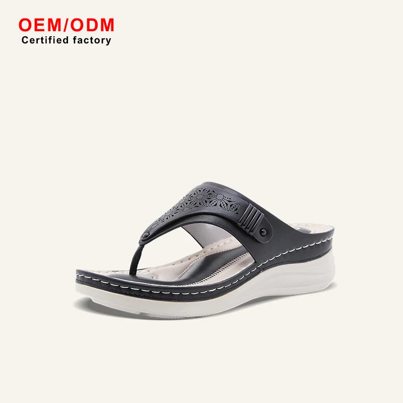 New Design Women's Wedge Sandals Summer Anti-Slip Platform Beach Arch Support Slipper Leisure Sports Outdoor Fashion Shoes Women