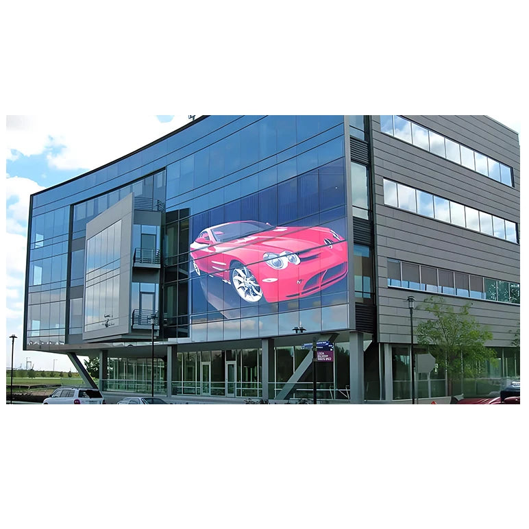 HD Transparent LED Display Screen Indoor Outdoor Advertising Elevators Retail Stores Car Show Events Building Glass Curtain