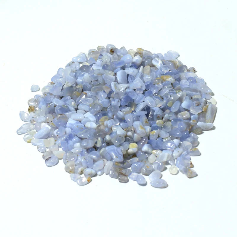 Wholesale Natural Blue Lace Agate Gravel Healing Tumble Stones Crystal Chips for Fengshui Decoration
