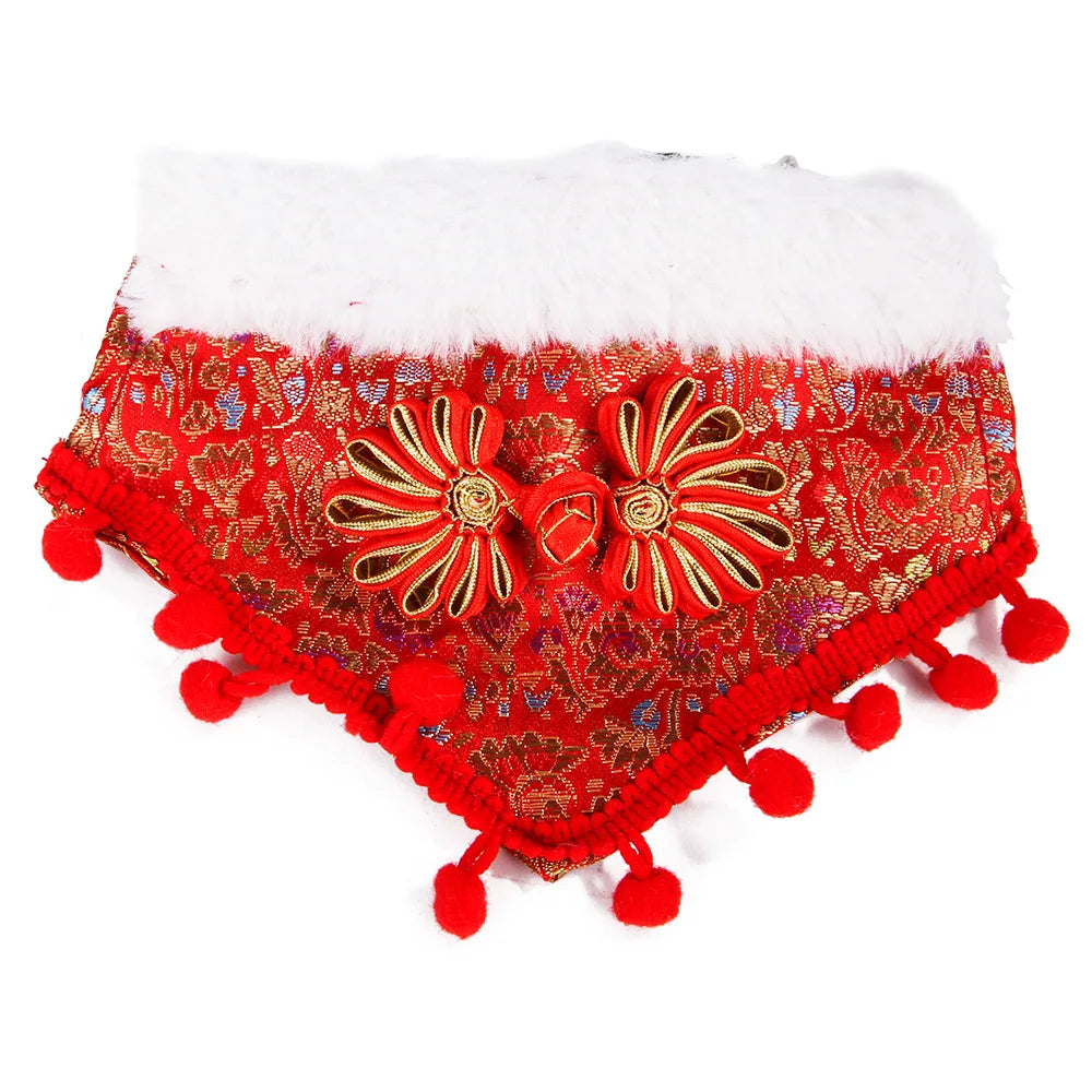 Wholesale Hot Ethnic Chinese Style Pet Dog Bandana Scarf