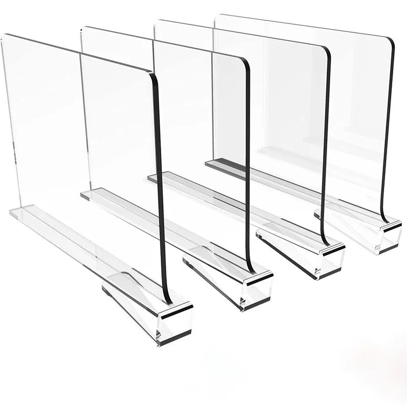 Hot Sale Bedroom Closet Shelf Organizer clear Acryl Divider Plastic Dividers