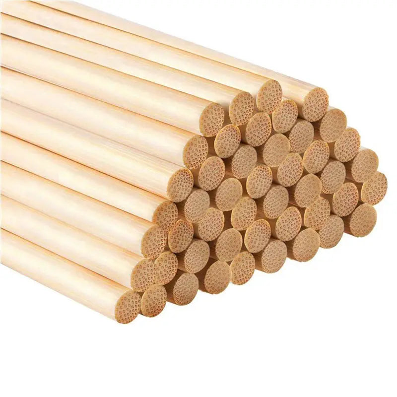 Lixsun Round Wooden Craft Sticks for Kids Wooden Ice Sticks for DIY Handcrafted Item of Wood Dowels Cake Rods Set