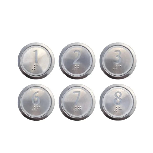KONE Elevator Spare Parts KONE Braille Elevator Button With Clear Number Symbol