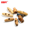 Custom Design Garment Accessories Olive Round Cord Lock Decorative 30mm Long Natural Wood Button for Winter Coat Shirts Jackets