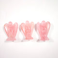 Huiying 1.5 Inch Wholesale Price Rose Quartz Hand-carved Natural Crystal Healing Stone Angel Crafts