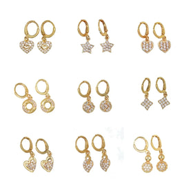 New Hot Selling 2024 Fashion Confession Women's Zircon Earrings 18k Gold Luxury Earrings