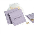 7x7cm Luxurious Soft Microfiber Jewelry Pouch Bag with Band for Women Custom Logo Wedding/Christmas Jewelry Packaging