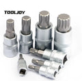 T10 T20 T30 T40 T45 T50 T55 Torx Bit Hexagonal Hex Socket Sleeve Tool Cr-v 1/2" 3/8" Square Drive Car Repair Ratchet Tooljoy