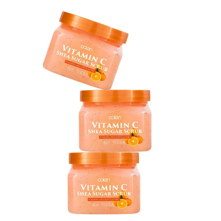 Private Label Design Your Own Scrubs Natural Cleansing Exfoliating Scrub Vitamin C VC Shea Sugar Nursing Scrub