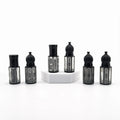 Wholesale Luxury Empty Silver Black Octagonal Glass Attar Perfume Bottles with Box Packaging 6ml 9ml 12ml