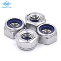 DIN985 Polished Stainless Steel Nylon Fully Threaded Lock Nuts M2-M12 Customized