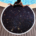 Manufacturers Directly Supply Star Round Beach Towel 3d Color Printing Microfiber Fringe Round Blanket Beach Towel Yoga Mat