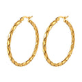 Fashion Earring Stainless Steel Gold Silver Plated Wholesale Hoop Jewelry Earrings Stainless