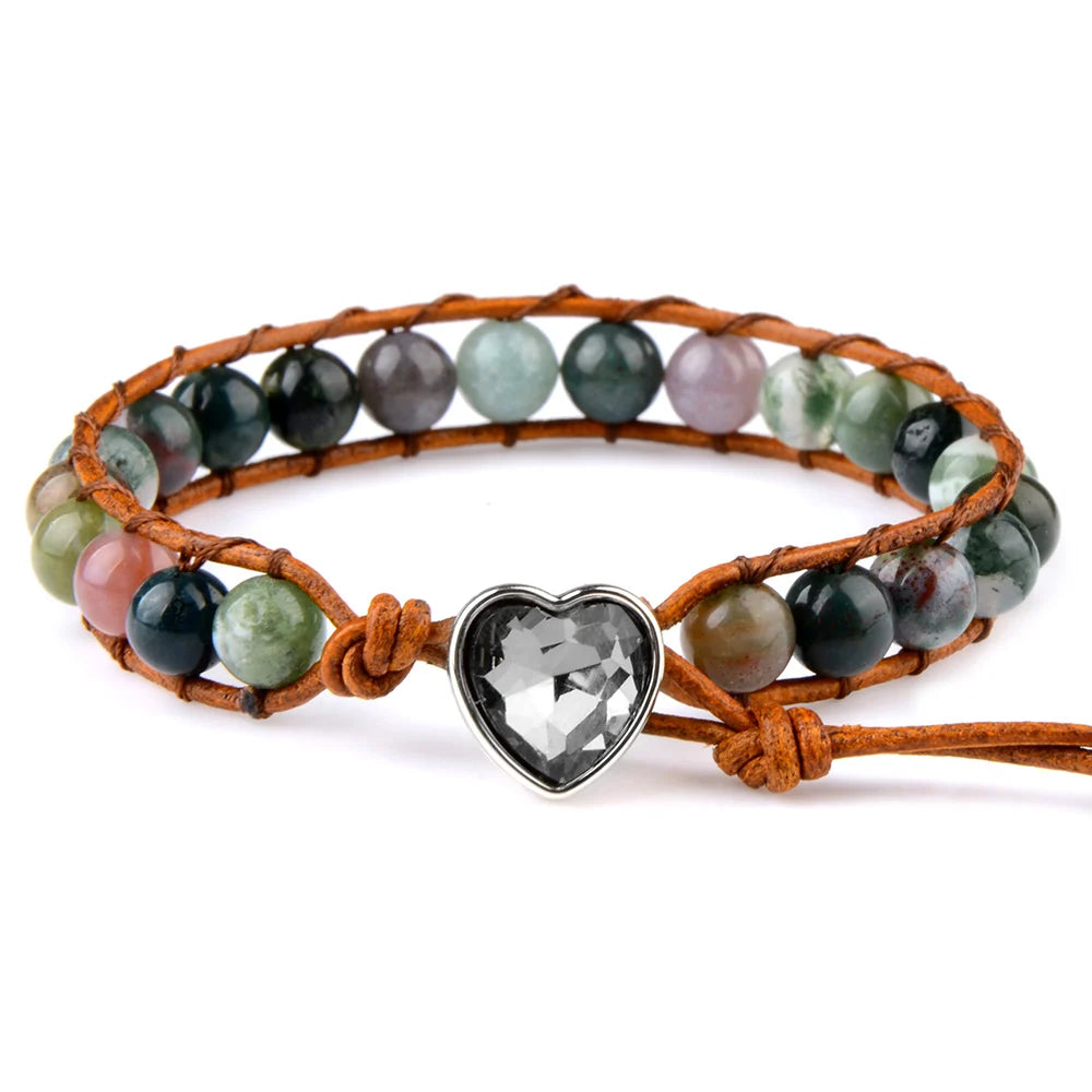 Chanfar Natural Gemstone Healing Stone Beaded Bracelets for Women Jewelry Pulsera Mujeres