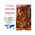 Hamaileon SL07 Twilight Cottage 3D Wooden Puzzle Book Nook Kit DIY Bookshelf Insert Dollhouse Model And Bookend