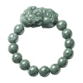 Beads Diameter 13mm  Jadeite Bracelet Oil Green Pixiu Men and Women Charm Bracelets  Accessories Birthday Gift Green