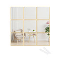 9-Piece Modern Contemporary Gold Plastic Square Wall Decorative Mirror Set Eco-Friendly Home Hotel Bathroom Packaged Glass Box