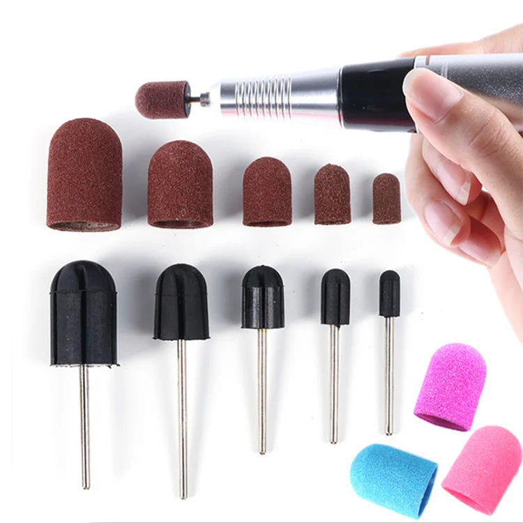 100pcs Bag Good Quality Nail Sanding Caps Polishing Pedicure Nail Sanding Caps