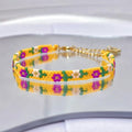 Daisy Flower Boho Style Miyuki Beaded  Jewelry Handmade Adjustable Friendship Daisy Beaded Bracelet  for Women Yellow Bracelets