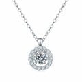 Good Quality Nobby 925 Sterling Silver Necklace Chain Moissanite and 14kt Gold Necklace Gra for Women