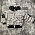 DENIMGUYS Reversible Puffer Jacket Custom Hiphop Streetwear Thickened Down Coat Men Vintage Faded Washed Down Jacket