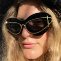 New Design Fashion Cat Eye Women Sunglasses Y2k Sexy Ladies Shades 2024