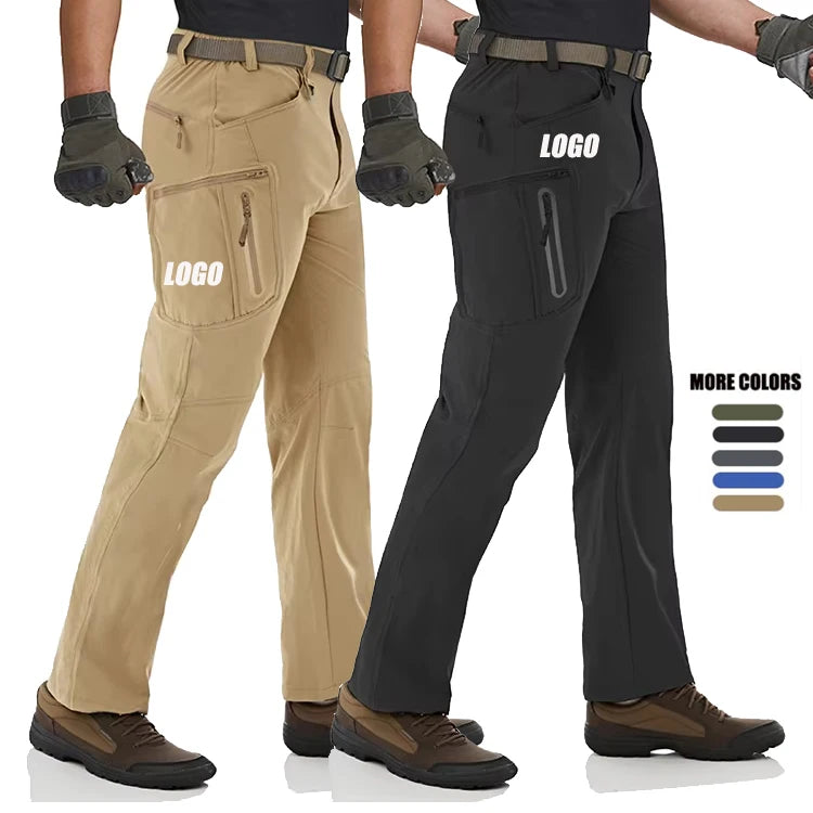 Custom Summer Men'S Casual Straight Pants Cargo Pants Men 8 Pockets Hiking Sports Cargo Pants for Men