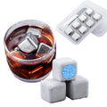 SUS 18/10 Stainless Reusable Ice Cube Set and Anti-slip Tongs Clip Bar Accessories Metal Stones Set 316 Stainless Steel Ice Cube
