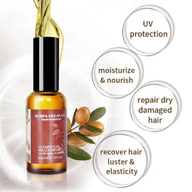 NUSPA Natural Organic Argan Oil Hair Serum Essential Hair Oil Treatment