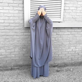 Wholesale New Jilbab 2 Pieces Abaya Muslim Dress Women Khimar Prayer Dress Muslim Islamic Clothing