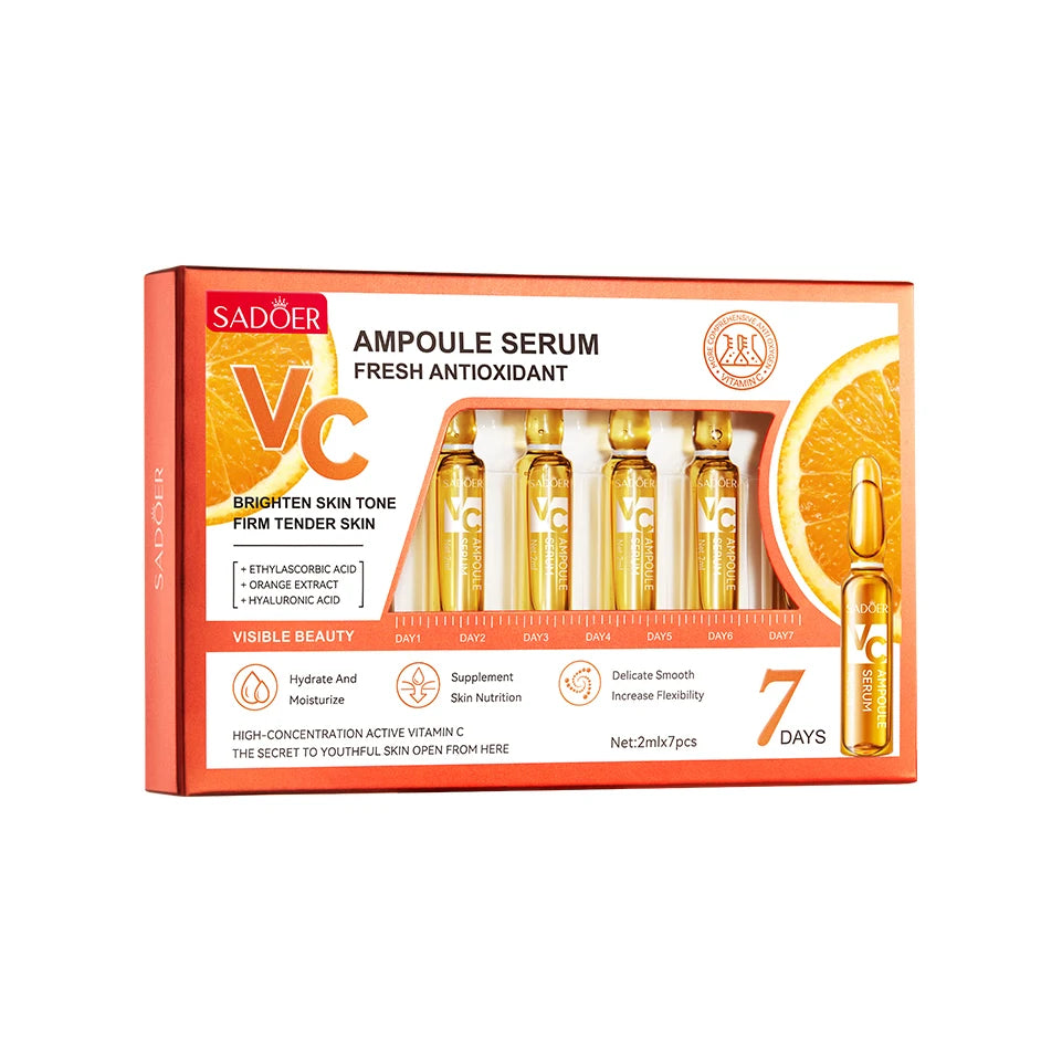 OBO Cosmitic SADOER Vitamin C Moisturizing Essence Hyaluronic Acid Serum for 2ml*7 Pcs