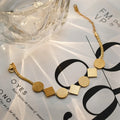 HOVANCI Wholesale Custom Waterproof Foot Jewelry 18k Gold Plated Rhombus Square Stainless Steel New Chain Link Anklet