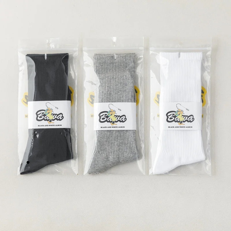 Wholesale Breathable Organic Bamboo Cotton Casual Compression Crew Socks OEM ODM Solid Colors Seamless Business Spring