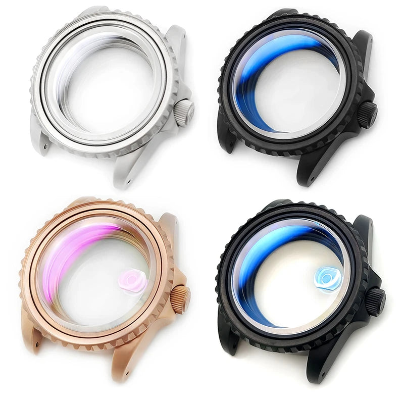 Custom Stainless Steel Matte Watch Case Set for SUB SKX007 009 3 O'Clock Sapphire Glass Fit NH35 36 Movement