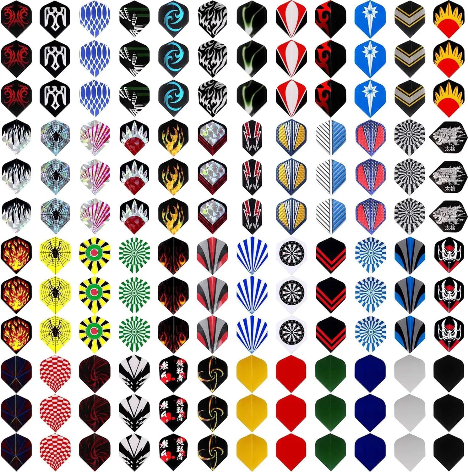 Discount Sale Custom Logo Plastic Dartfluge Darts Flights 44mmX36mm Color Box SKIPJACK PL1-019
