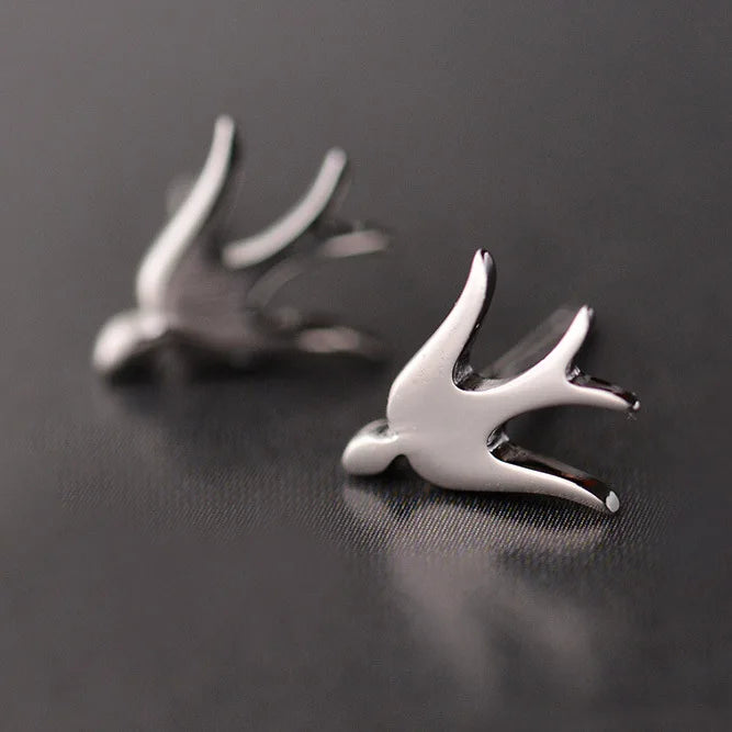 925 Sterling Silver Earrings  Swallow Stud Earrings for Women Sterling Silver Jewelry Fashion Earrings