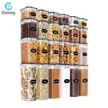 DOOSO Food Organizer for Kitchen Plastic Containers with Lids Food-grade Fridge Storage Containers