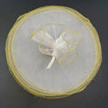 Custom 22.5cm 9" Round White in the Center With Shimmering Trim Circles Shiny Organza Tulle Circles for Party Decoration