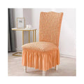 Universal Thick Stretch Chair Cover with Skirt Breathable Seersucker Material Seat Covers