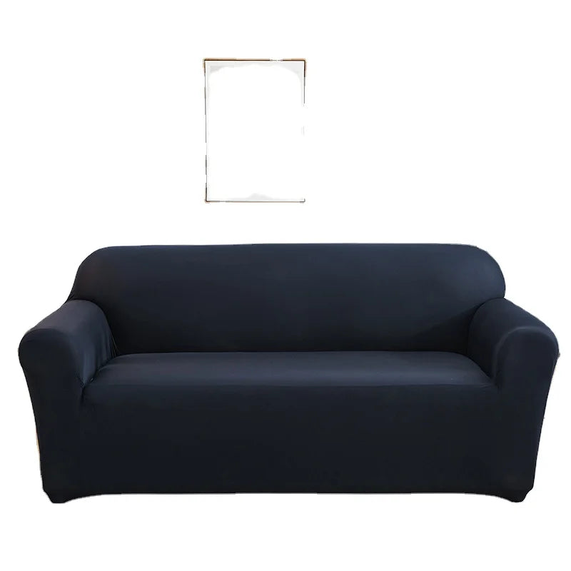 Navy Blue Color American Style Comfy High Elastic Sofa Cover Modern Fashion Slipcover Furniture Protect Covers