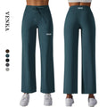 Custom Private Loose Breathable High Waist Sports Wide Leg Pants Drawstring With Pockets Women Gym Fitness Workout Yoga Pants