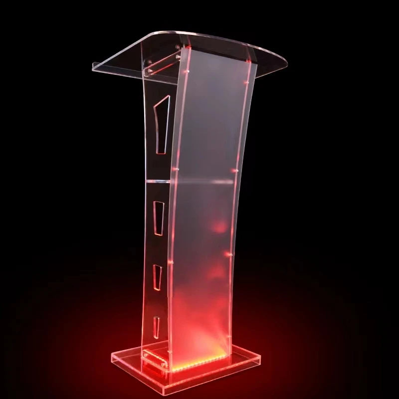 Customized Transparent Acrylic Guest Reception Consultation Podium Acrylic Speaking Rostrum