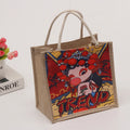 Wholesale Custom Printed Sublimation Tote Bags Hessian Linen & Burlap Jute Canvas Cotton Handle Reusable Shopping Promotions