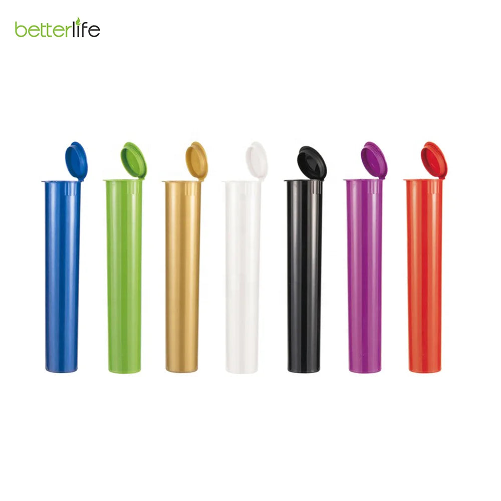 0.05usd Child-Resistant Smell-Proof Plastic Tube 72mm-116mm Sizes King Size for Candy Storage