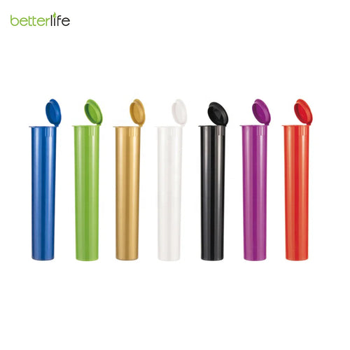 0.05usd Child-Resistant Smell-Proof Plastic Tube 72mm-116mm Sizes King Size for Candy Storage