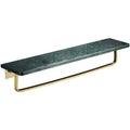 Deluxe Bathroom Metal Gold Green Marble Storage Rack Kitchen Bathroom Dressing Table Bathroom Shower Rack